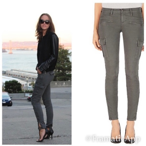 JBrand Grayson Skinny cargo jeans. Size 25. Colour Vin Black (Grey) - Picture 2 of 9